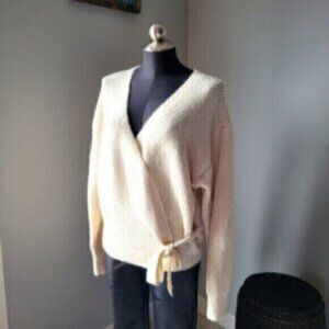 Esqualo Wrap Around Knit Cardigan Sweater Sz XL
